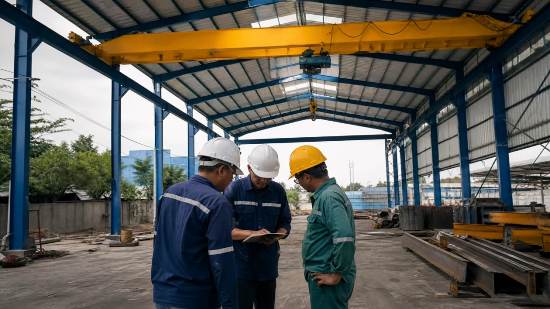 Kontraktor Hoist Crane Industri di Gresik: Proses Kerja dari Survei hingga Serah Terima