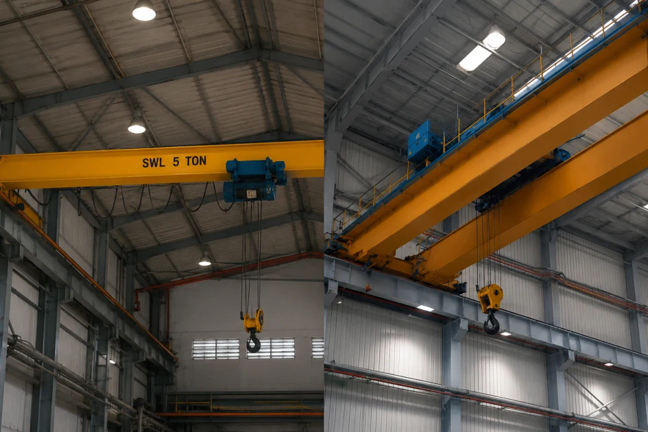 Perbedaan Single Girder dan Double Girder Overhead Crane dan Cara Memilih yang Tepat?